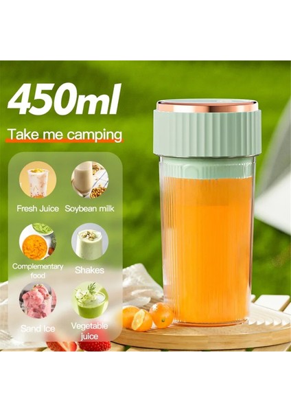 Kablosuz Taşınabilir Meyve Mikseri Juicy Blender Sıkacağı Makinesi USB Şarjlı Taşınabilir El Sıkacağı Yeşil (Yurt Dışından) modelleri
