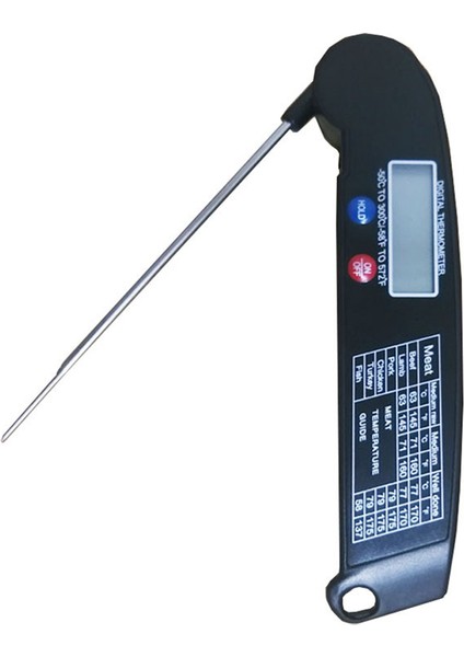 LCD Dijital Gıda Et Termometresi Katlanabilir Prob Hindi Balık Sığır Et Mutfak Pişirme Barbekü Izgara Sıcaklık Test Cihazı (Yurt Dışından)