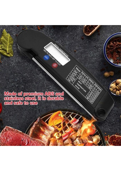 LCD Dijital Gıda Et Termometresi Katlanabilir Prob Hindi Balık Sığır Et Mutfak Pişirme Barbekü Izgara Sıcaklık Test Cihazı (Yurt Dışından) modelleri
