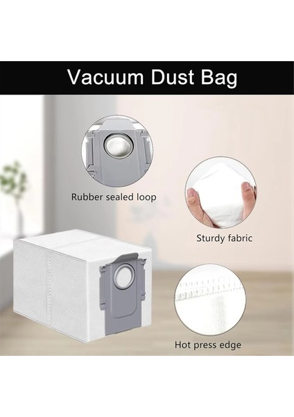 Roborock Saros 10 / S9 Maxv Ultra Aksesuarları Yedek Parçalar Ana Yan Fırça Hepa Filtre Paspas Bezi Toz Torbası (Yurt Dışından) fırsatları