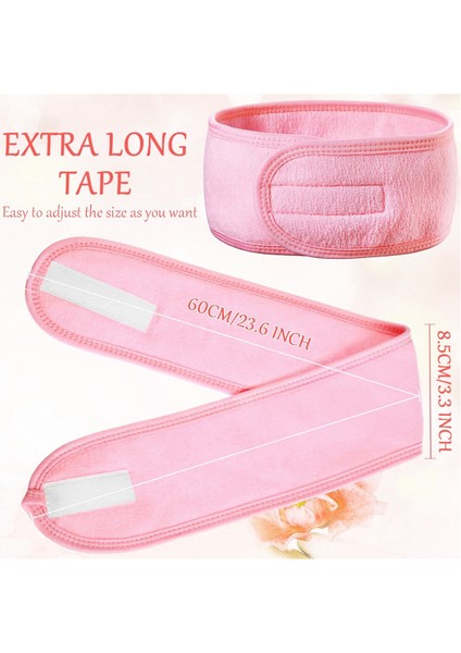 30 Paket Spa Baş Bandı Yüz Estetisyeni Saç Sarma Kadınlar Için Ayarlanabilir Makyaj Spor Duş Germe Havlusu Pembe (Yurt Dışından) modelleri