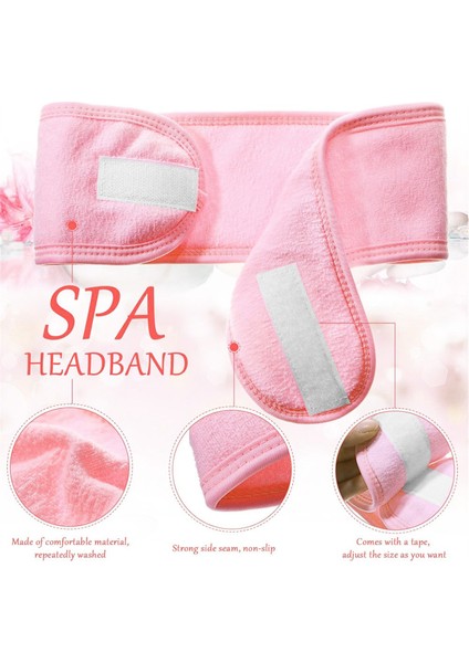 30 Paket Spa Baş Bandı Yüz Estetisyeni Saç Sarma Kadınlar Için Ayarlanabilir Makyaj Spor Duş Germe Havlusu Pembe (Yurt Dışından) fırsatları