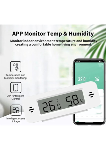 Akıllı Dijital Termometre Higrometre Wifi Iç Mekan Sıcaklık ve Nem Sensörü Ev Kullanımı Için Mini Nem Monitörü (Yurt Dışından) fiyatları
