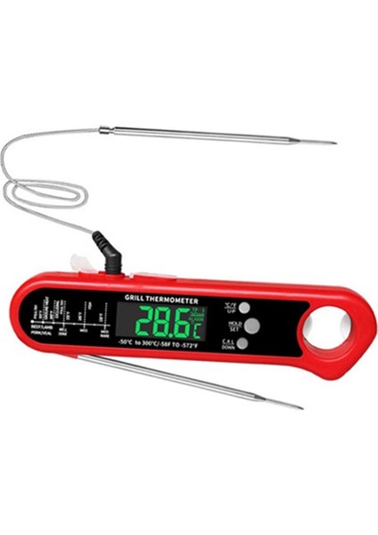 Ultra Hızlı Dijital Et Termometresi Termometre Şişe Açacağı Su Geçirmez Arka Aydınlatmalı Barbekü Mutfak Izgarası (Yurt Dışından)