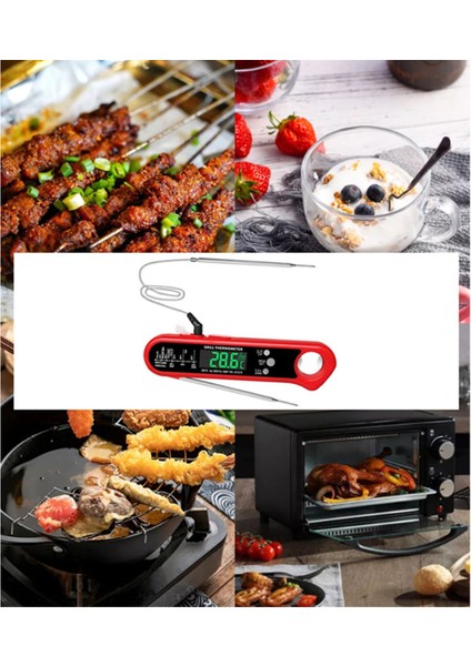 Ultra Hızlı Dijital Et Termometresi Termometre Şişe Açacağı Su Geçirmez Arka Aydınlatmalı Barbekü Mutfak Izgarası (Yurt Dışından) indirimleri