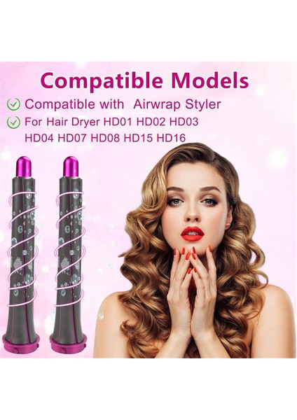Dyson HD01 HD02 HD03 HD04 HD05 HD08 HD15 HD16 Saç Kurutma Makinesini Saç Kıvırma Makinesine Dönüştüren 20MM Uzun Saç Kıvırma Makaraları (Yurt Dışından) fırsatları