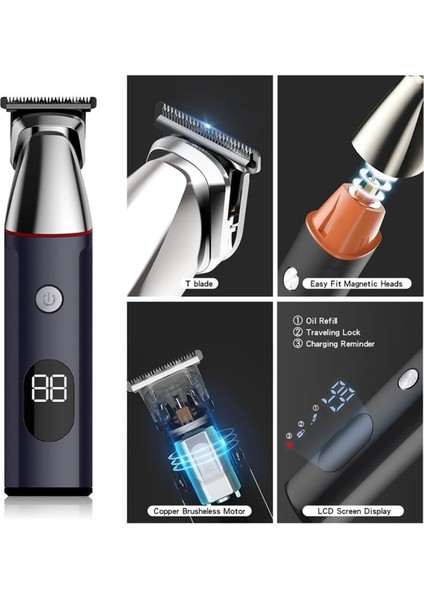 Saç Kesme Makinesi Güzellik Kesme Makinesi Dijital Ekranlı Çok Fonksiyonlu Saç Kesme Makinesi Elektrikli Saç Kesme Makinesi Erkekler Için Tüy Alma Cihazı (Yurt Dışından) indirimleri