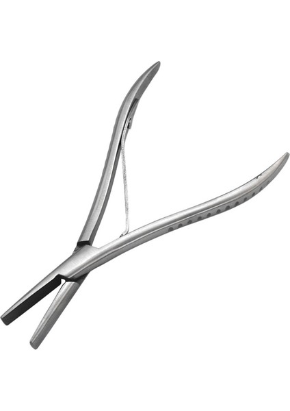 7 Inç Düz Dişler Gümüş Paslanmaz Çelik Kelepçe Saç Uzatma Pensesi Pürüzsüz Yivler Keratin Saç Uzatma Aletleri (Yurt Dışından)