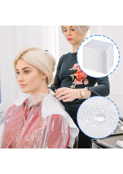 100 Adet Tek Kullanımlık Berber Pelerini Su Geçirmez Salon Pelerini Saç Kesme Pelerini Saç Boyama Pelerini Beyaz Berber Saç Kesim Pelerini (Yurt Dışından) fırsatları