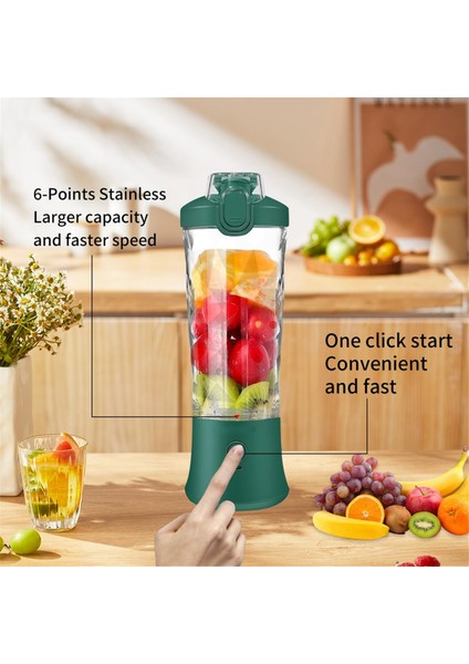 Taşınabilir Meyve Sıkacağı Blender Kablosuz Meyve Sıkacağı USB Şarj Edilebilir Büyük Kapasiteli Meyve Suyu Bardağı (Yurt Dışından) fiyatları