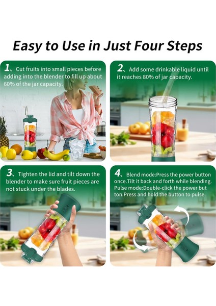 Taşınabilir Meyve Sıkacağı Blender Kablosuz Meyve Sıkacağı USB Şarj Edilebilir Büyük Kapasiteli Meyve Suyu Bardağı (Yurt Dışından) modelleri