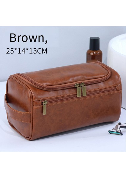 Unisex Vintage Lüks Tuvalet Çantası Seyahat Gerekli Iş Kozmetik Makyaj Çantaları Askılı Depolama Düzenleyici Çantalar Siyah (Yurt Dışından) fiyatları