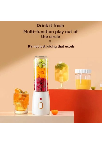 450ML Blender Çift Bardak USB Şarj Edilebilir 10 Bıçaklı Akıllı Güvenlik Kilidi Kapak Açıldığında Otomatik Kapanma (Yurt Dışından) fırsatları