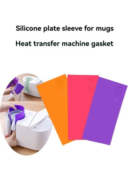 3D Termal Süblimasyon Kupa Silikon Plaka Kapağı Yüksek Sıcaklık Baskı Pedi Üç Parçalı Set Pedi (Yurt Dışından) fiyatları