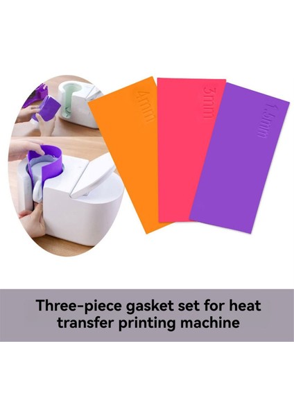 3D Termal Süblimasyon Kupa Silikon Plaka Kapağı Yüksek Sıcaklık Baskı Pedi Üç Parçalı Set Pedi (Yurt Dışından) indirimleri