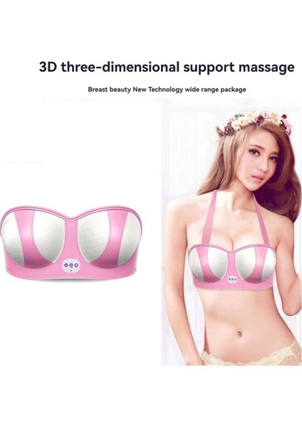 Akıllı Elektrikli Göğüs Masaj Aleti Şarj Edilebilir USB Sütyen Çok Fonksiyonlu Masaj Fonksiyonlu Kırmızı (Yurt Dışından) indirimleri