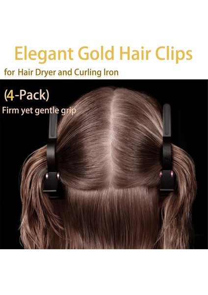 Dyson Saç Kurutma Makinesi ve Maşası Için Saç Tokaları Kadınların Saç Şekillendirmesi Için Mükemmel, Uzun Ördek Gagalı Salon Tokaları Altın (Yurt Dışından) indirimleri