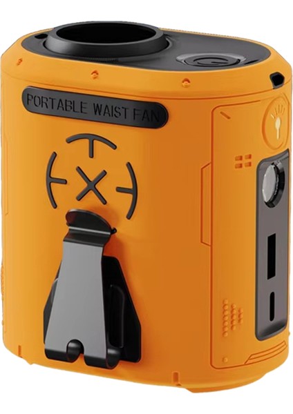 Yüksek Hızlı Turbo Bel Askılı Fan Açık Hava USB Güç Bankası Yüksek Rüzgar Gücü Bel Askılı Fan Klima Sarı (Yurt Dışından)