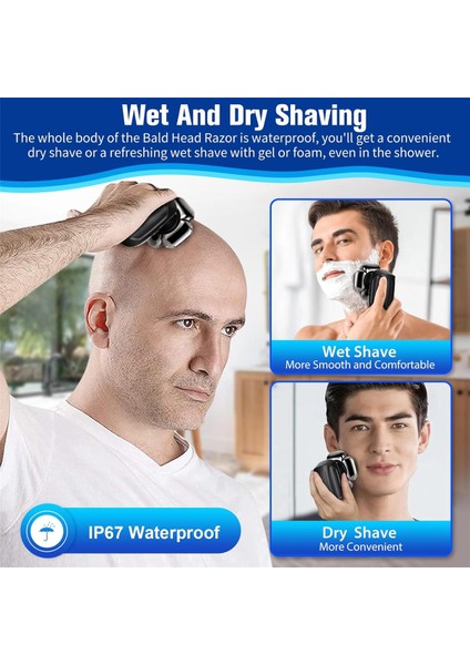 Kafa Tıraş Makinesi, 9d Elektrikli Tıraş Makinesi IP67 Su Geçirmez LED Ekranlı Döner Başlıklı Sakal Tıraş Makinesi, Erkekler Için Elektrikli Tıraş Makinesi (Yurt Dışından) fiyatları