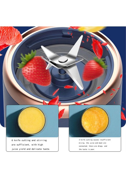 Shake ve Meyve Sıkacağı Için Meyve Sıkacağı USB Şarj Edilebilir El Blenderları 6 Keskin Bıçaklı Kolay Temizlenir (Yurt Dışından) indirimleri