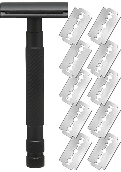 Paslanmaz Çelik Çift Taraflı Bıçaklı Dayanıklı Değiştirilebilir Yeniden Kullanılabilir Güvenlik Tıraş Bıçakları, C (Yurt Dışından)