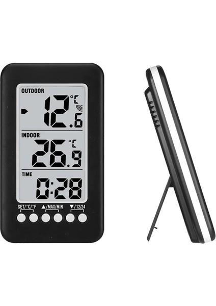Saat Fonksiyonlu Dijital Termometre Ölçer Dış Mekan Iç Mekan LCD Kablosuz Sıcaklık Termometreleri Hava Istasyonu (Yurt Dışından) fiyatları