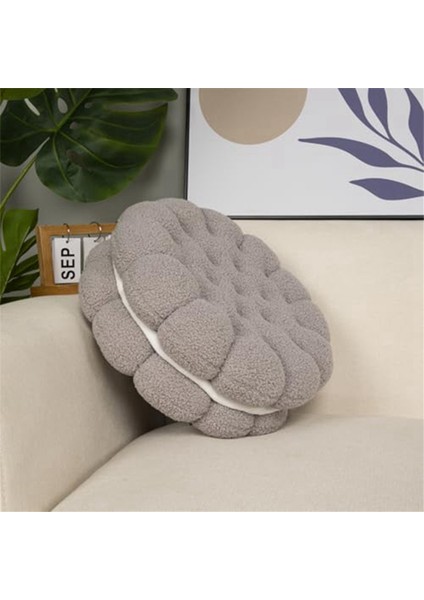 Yuvarlak Atma Yastığı Peluş Kurabiye Yer Minderi Bisküvi Kalın Oturma Minderi Yuvarlak Yer Yastığı Yoga Meditasyon Minderi-C (Yurt Dışından) indirimleri