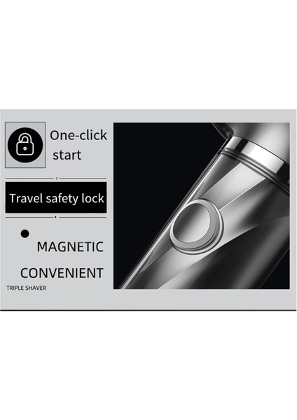 Mini 3 Başlıklı Şarj Edilebilir Tıraş Makinesi Tamamen Yıkanabilir Taşınabilir Erkek Elektrikli Tıraş Makinesi, Lacivert (Yurt Dışından) fiyatları