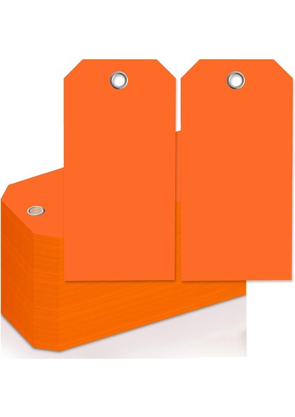 3/4 Inç x 2 3/8 Inç Neon Nakliye Etiketleri, Güçlendirilmiş Delikli Boş Ağır Hizmet Tipi Askılı Etiketler, Yazılabilir Bagaj Etiketleri, C (Yurt Dışından)