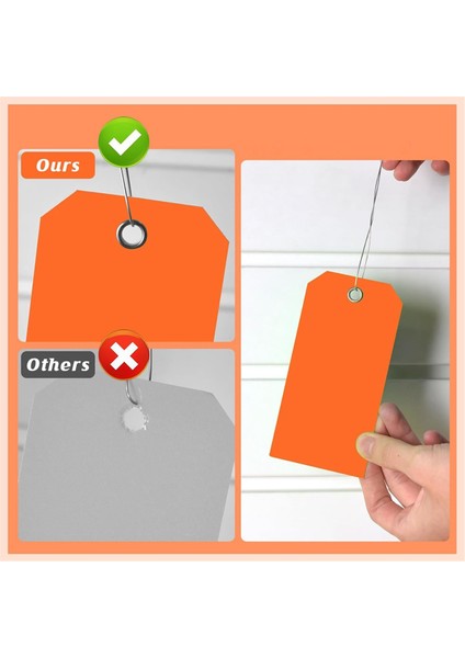 3/4 Inç x 2 3/8 Inç Neon Nakliye Etiketleri, Güçlendirilmiş Delikli Boş Ağır Hizmet Tipi Askılı Etiketler, Yazılabilir Bagaj Etiketleri, C (Yurt Dışından) fiyatları