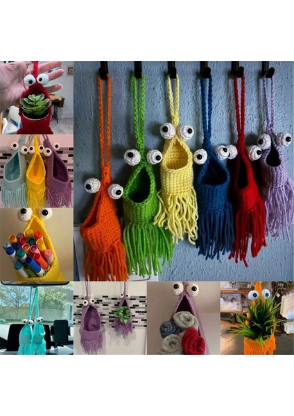 Bitki Askısı Iç Mekan Askılı Saksı Sepeti, Makrome Bitki Askısı Iç Mekan Mini Yip Askılı Saklama Sepeti, Mor (Yurt Dışından) fiyatları