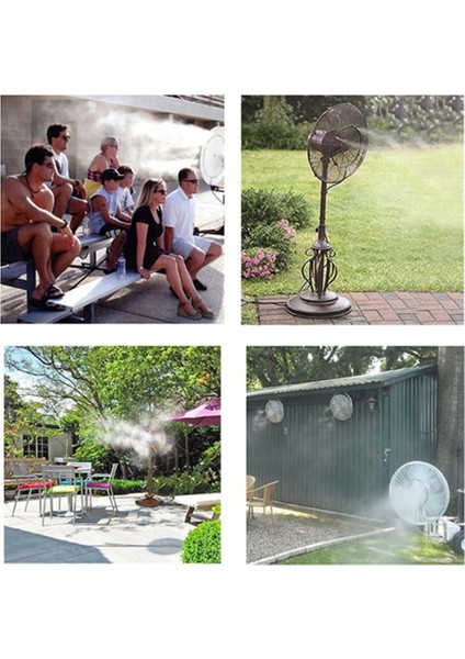 Dış Mekan Sisleme Fanı Kiti, Soğutma Sistemi Için 9,8 Ft (3 Metre) Sprey Halkası Sisleme Hattı, Dış Mekanı Soğutmak Için (Siyah) (Yurt Dışından) modelleri