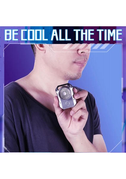 Elektrikli Mini Seyahat Tıraş Makinesi Erkekler Şarj Edilebilir Ipx7 Su Geçirmez Punk Mecha Cep Yüz Sakal Tıraş Makinesi Anahtarlıklı B (Yurt Dışından) modelleri