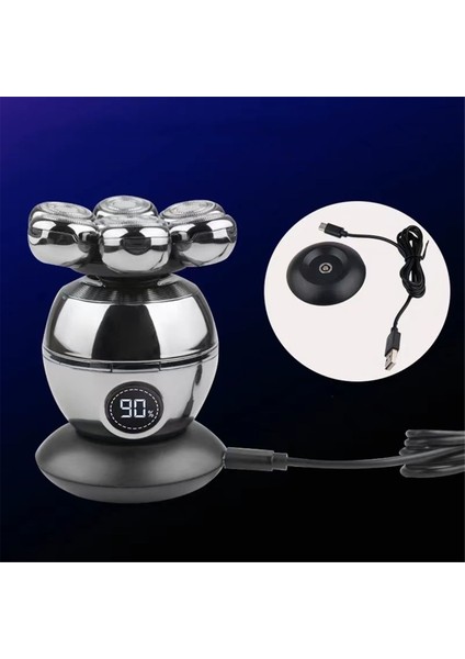 Kel Erkekler Için Elektrikli Kafa Tıraş Makinesi 7d Yüzer Kesici Sakal Düzeltici Su Geçirmez Tıraş Makinesi USB Şarjlı Düzeltici (Yurt Dışından) modelleri