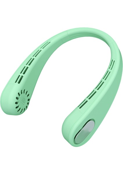 Taşınabilir Boyun Vantilatörü, Kanatsız Kişisel Vantilatör, Şarj Edilebilir 4000MAH Pil, Saç Takılması Yok, 3 Hızda Daha Hızlı Yeşil (Yurt Dışından)
