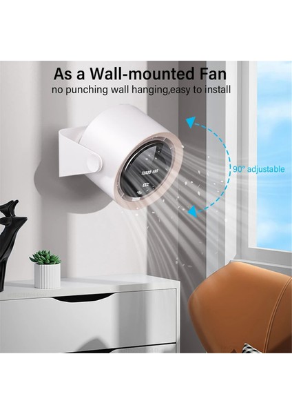 Elektrikli Turbo Fan Kablosuz Soğuk Hava Sirkülatörü USB Şarj Edilebilir Masaüstü Duvar Tavan Vantilatörü Soğuk Hava Vantilatörü, B (Yurt Dışından) modelleri