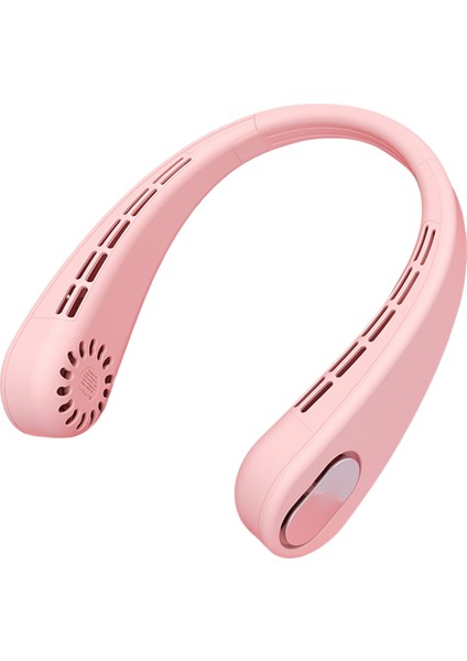 Taşınabilir Boyun Vantilatörü, Kanatsız Kişisel Vantilatör, Şarj Edilebilir 4000MAH Pil, Saç Takılmasına Karşı Dayanıklı, 3 Hızda Daha Hızlı Pembe (Yurt Dışından)