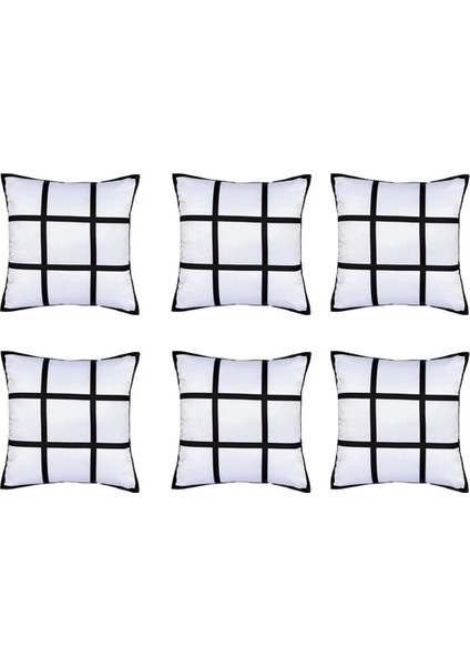 Adet Süblimasyon Boş Panel Yastık Kılıfı Kendin Yap Polyester Yastık Kılıfı 9 Fotoğraf Isı Transfer Baskılı Yastık Kılıfı, L (Yurt Dışından)