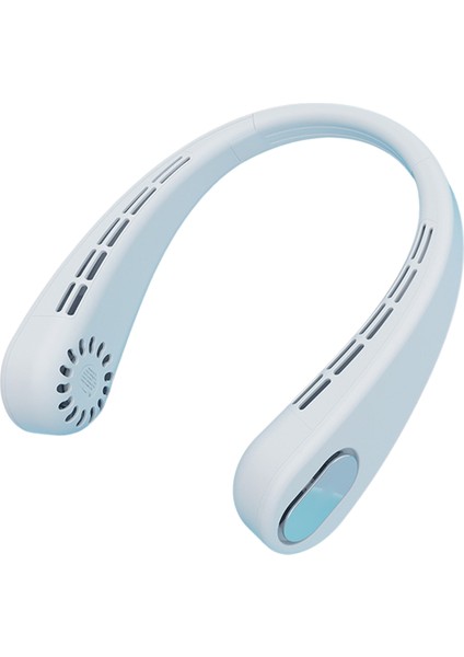 Taşınabilir Boyun Vantilatörü, Kanatsız Kişisel Vantilatör, Şarj Edilebilir 4000MAH Pil, Saç Takılması Yok, 3 Hızda Daha Hızlı Beyaz (Yurt Dışından)