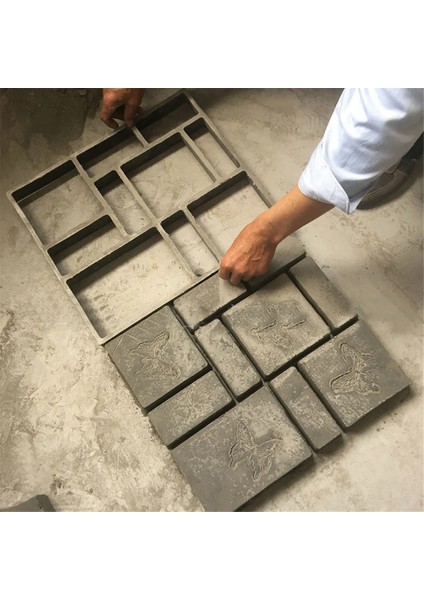 Kendin Yap Yol Yapımcısı Parke Taşı Kalıbı Taş Tuğla Beton Kalıp Beton Çimento Yürüyüş Yolu Bahçe Yolu Parke Taşı Yeniden Kullanılabilir Veranda Kalıbı, B (Yurt Dışından) modelleri