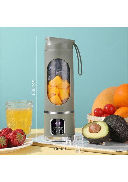 USB Şarj Edilebilir Taşınabilir Blender 8 Bıçaklı Mini Buz Kırıcı Dijital Ekranlı 3 Modlu Taşınabilir Blender Mor (Yurt Dışından) modelleri