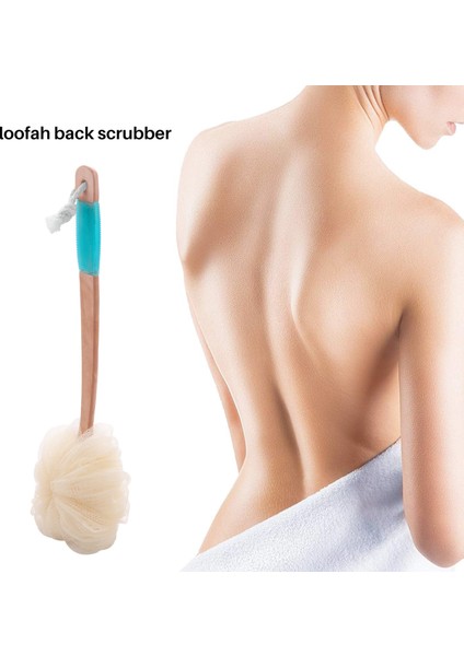 Lif Kabağı Sünger Sırt Ovma Fırçası - Erkekler ve Kadınlar Için Uzun Saplı Peeling Banyo ve Duş Vücut Fırçası - Çubukta Elde Tutulan Lif Kabağı Kabı (Yurt Dışından) fırsatları