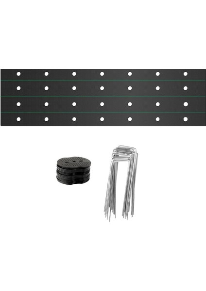 Inç Dikim Delikli Yabani Ot Bariyeri Peyzaj Kumaşı, 3,3 Ft x 11,8 Ft Yabani Ot Blok Bahçe Matı (Yurt Dışından)