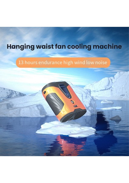 10000MAH Dış Mekan Taşınabilir Bel Vantilatörü Askılı Boyun Vantilatörü Güçlü Rüzgar LED Aydınlatma Spor Dış Mekan Çalışması Için (Yurt Dışından) fırsatları