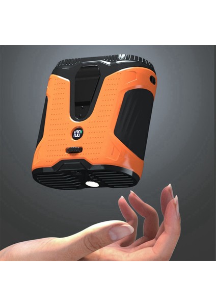 10000MAH Dış Mekan Taşınabilir Bel Vantilatörü Askılı Boyun Vantilatörü Güçlü Rüzgar LED Aydınlatma Spor Dış Mekan Çalışması Için (Yurt Dışından) indirimleri