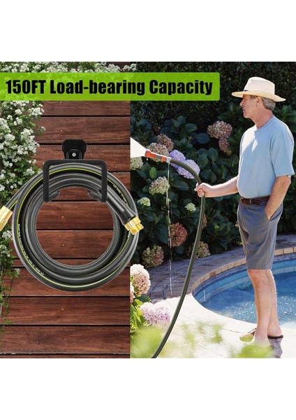 Metal Bahçe Hortumu Tutucu - Dış Bahçe Için Duvara Monte Su Hortumu Tutucu Hortum Askısı, Dayanıklı Hortum Makarası Hortum Kancaları (Yurt Dışından) indirimleri