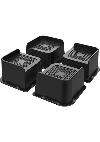 Yatak Yükselticileri 3 Inç Ağır Hizmet Tipi, 4,8x4,8 Inç Geniş Açıklıklı Mobilya Yükselticileri 4'lü Paket, Kanepe, Yatak Çerçevesi, Masalar Için Yatak Yükselticileri (Yurt Dışından)