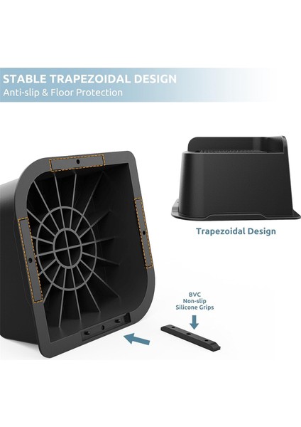 Yatak Yükselticileri 3 Inç Ağır Hizmet Tipi, 4,8x4,8 Inç Geniş Açıklıklı Mobilya Yükselticileri 4'lü Paket, Kanepe, Yatak Çerçevesi, Masalar Için Yatak Yükselticileri (Yurt Dışından) fiyatları