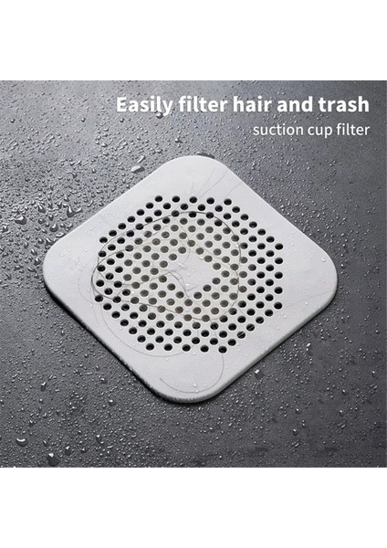 Silikon Drenaj Saç Tutucu, Mutfak ve Banyo Için Vantuzlu Duş Lavabo Süzgeci, Kolay Kurulum ve Temizlik (Yurt Dışından) fırsatları