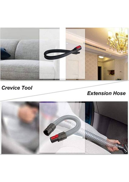 Dyson V8 V10 V7 V11 V12 V15 Elektrikli Süpürge Parçaları Için Esnek Dar Alan Temizleme Aparatı Adaptör Hortum Seti Bağlantı ve Uzatma Için (Yurt Dışından) fiyatları